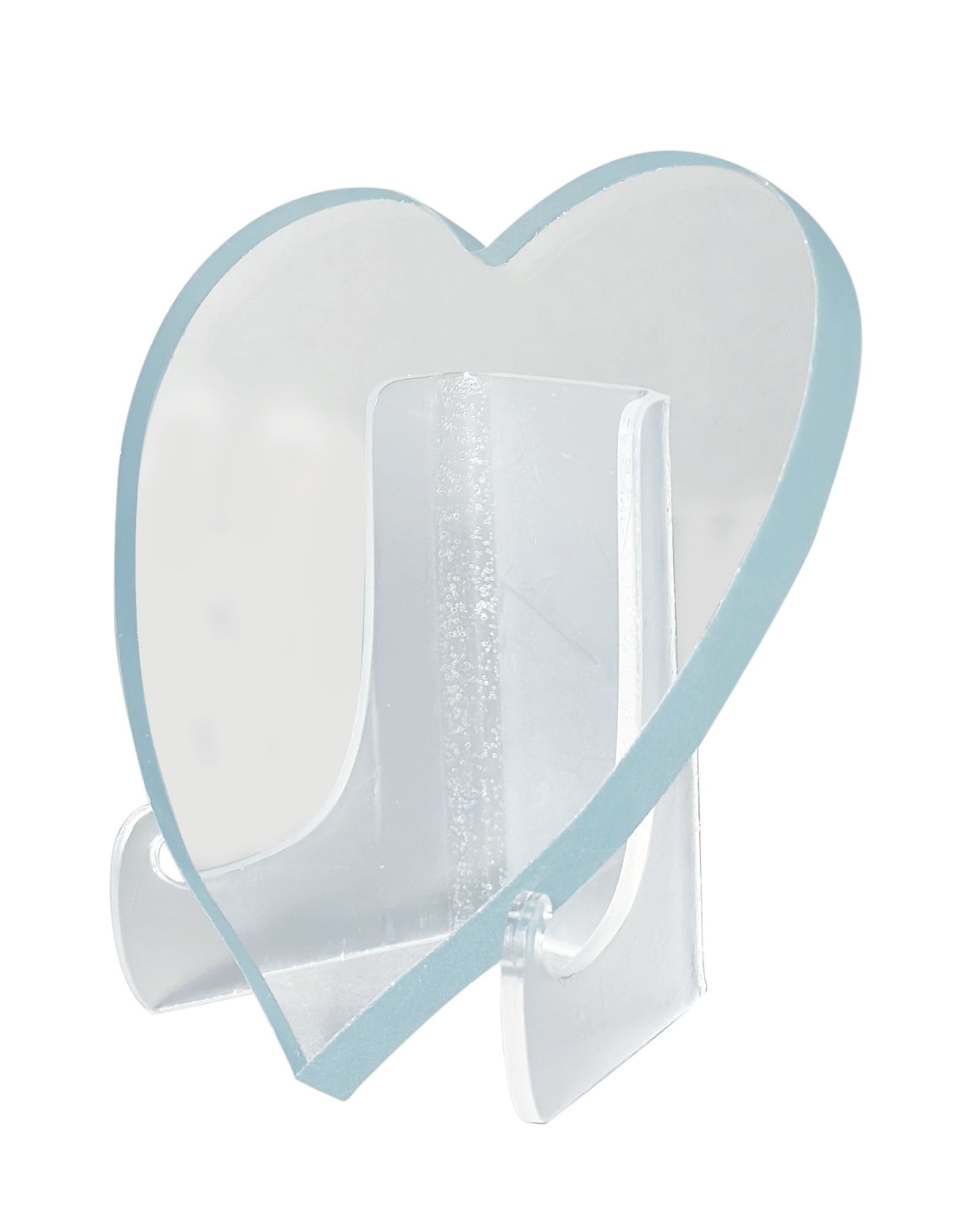 Placca cuore in vetro sagomato