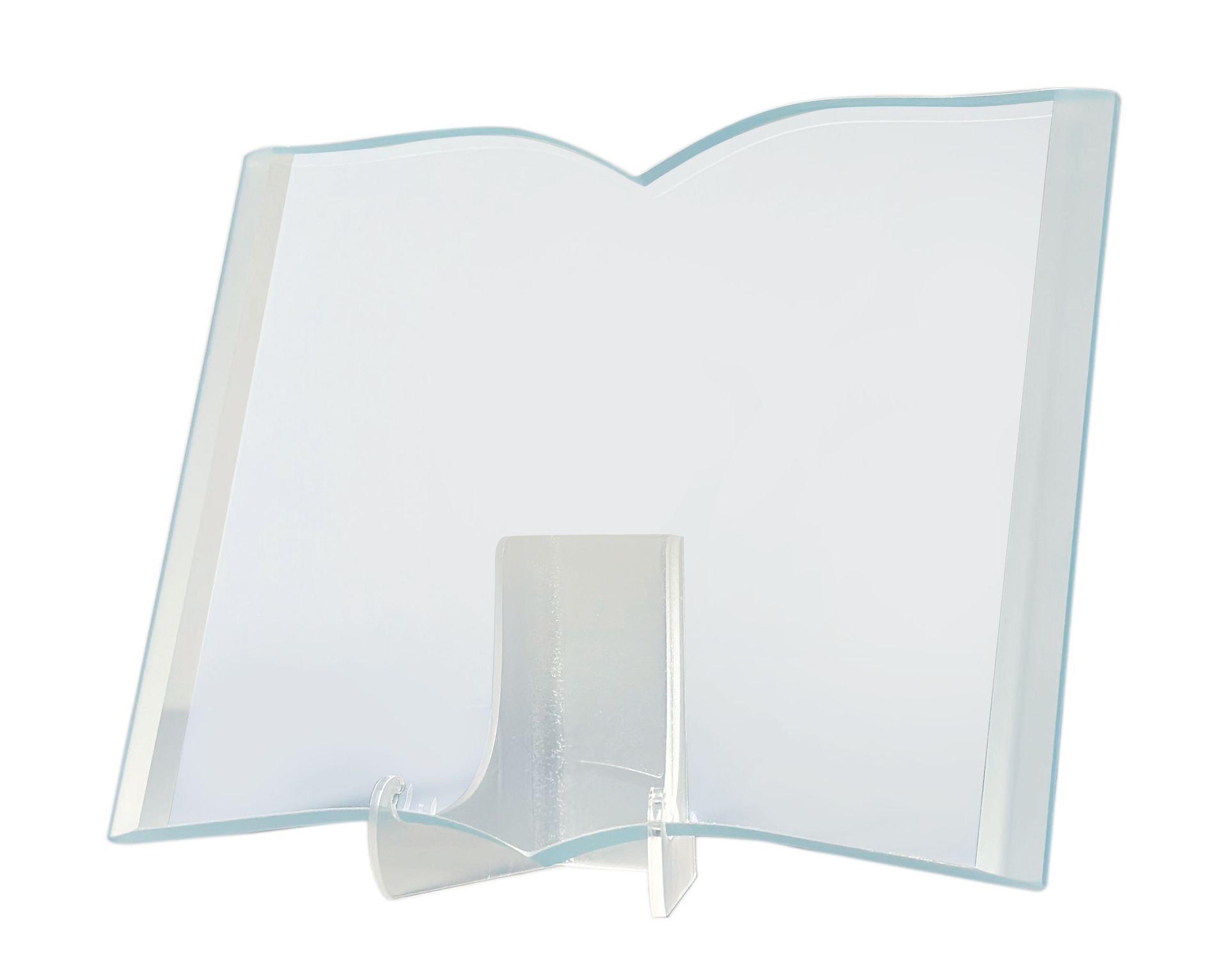 Libro in vetro sagomato