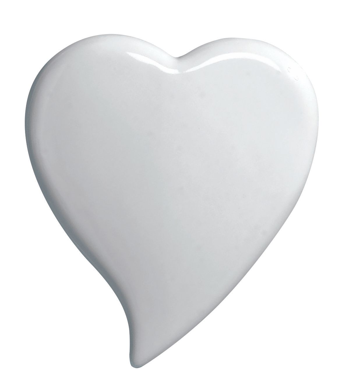 Placca cuore bombata punta a sinistra