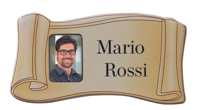Pergamena Design intarsio rettangolare