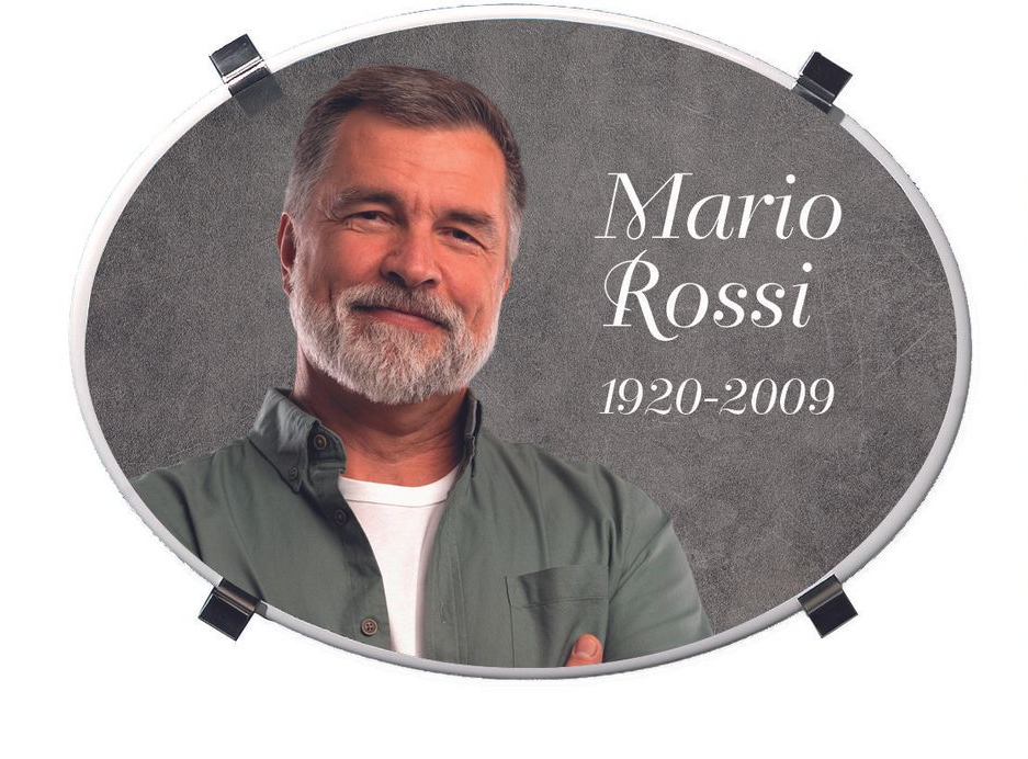 Placca ovale grande formato