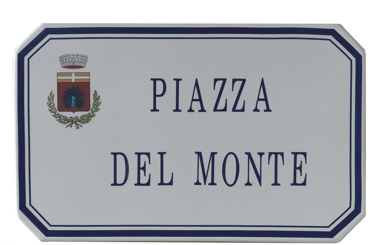 Targa per numeri civici ottagonale