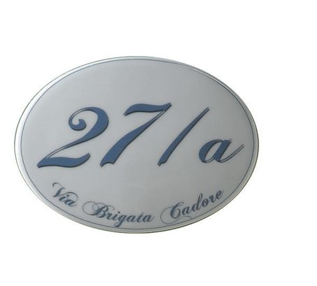 Targa per numeri civici ovale