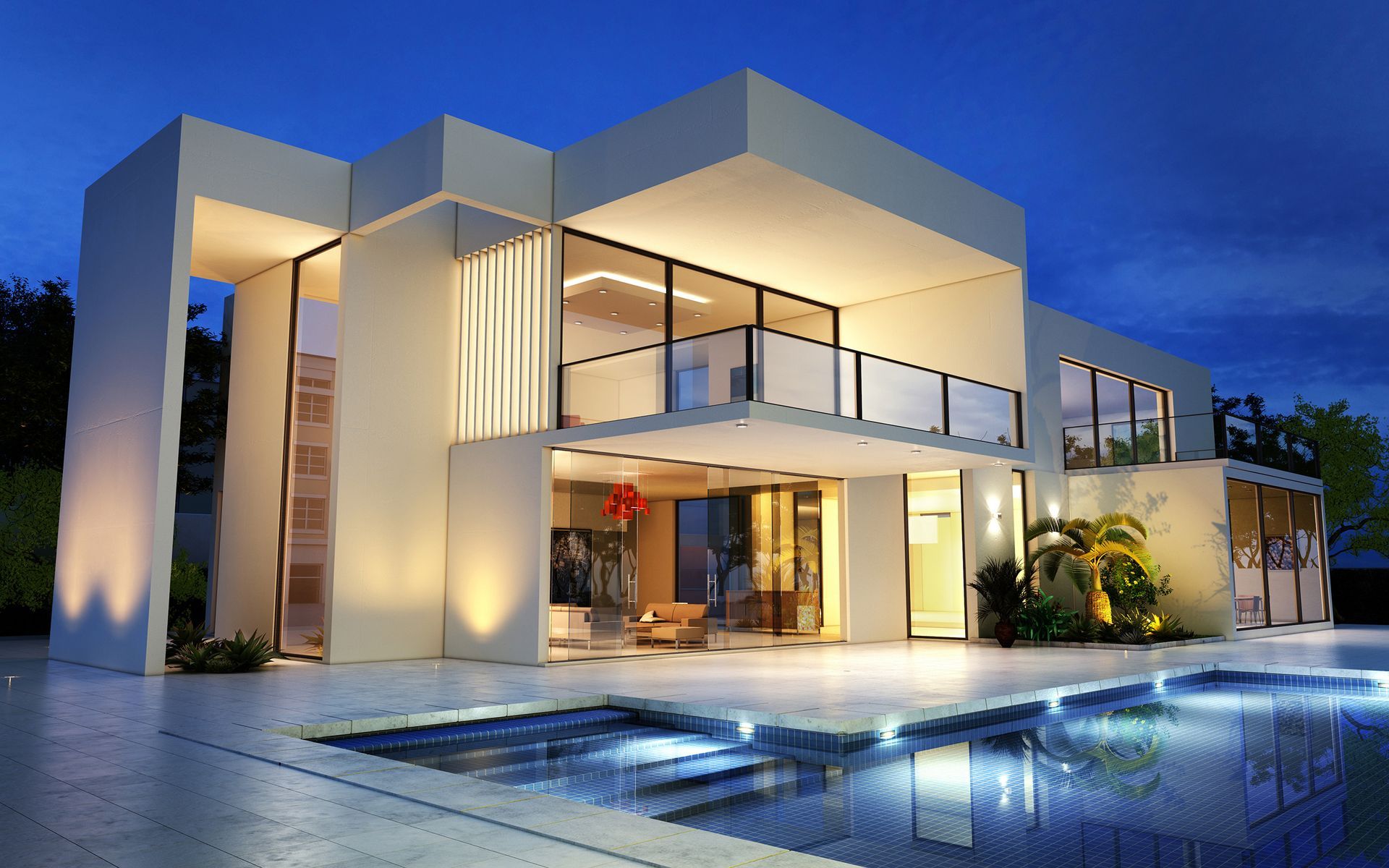 exterior shot of a beautiful luxury home