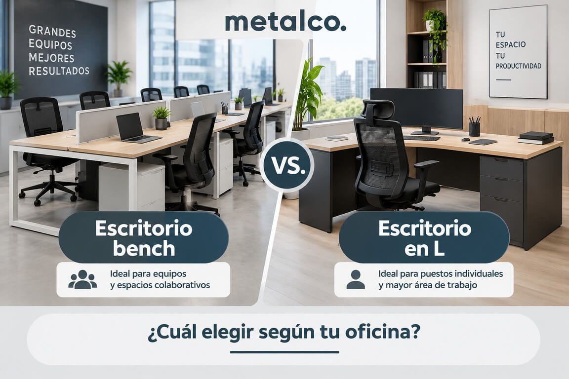 Escritorio Bench vs. Escritorio en L: Cuál Elegir