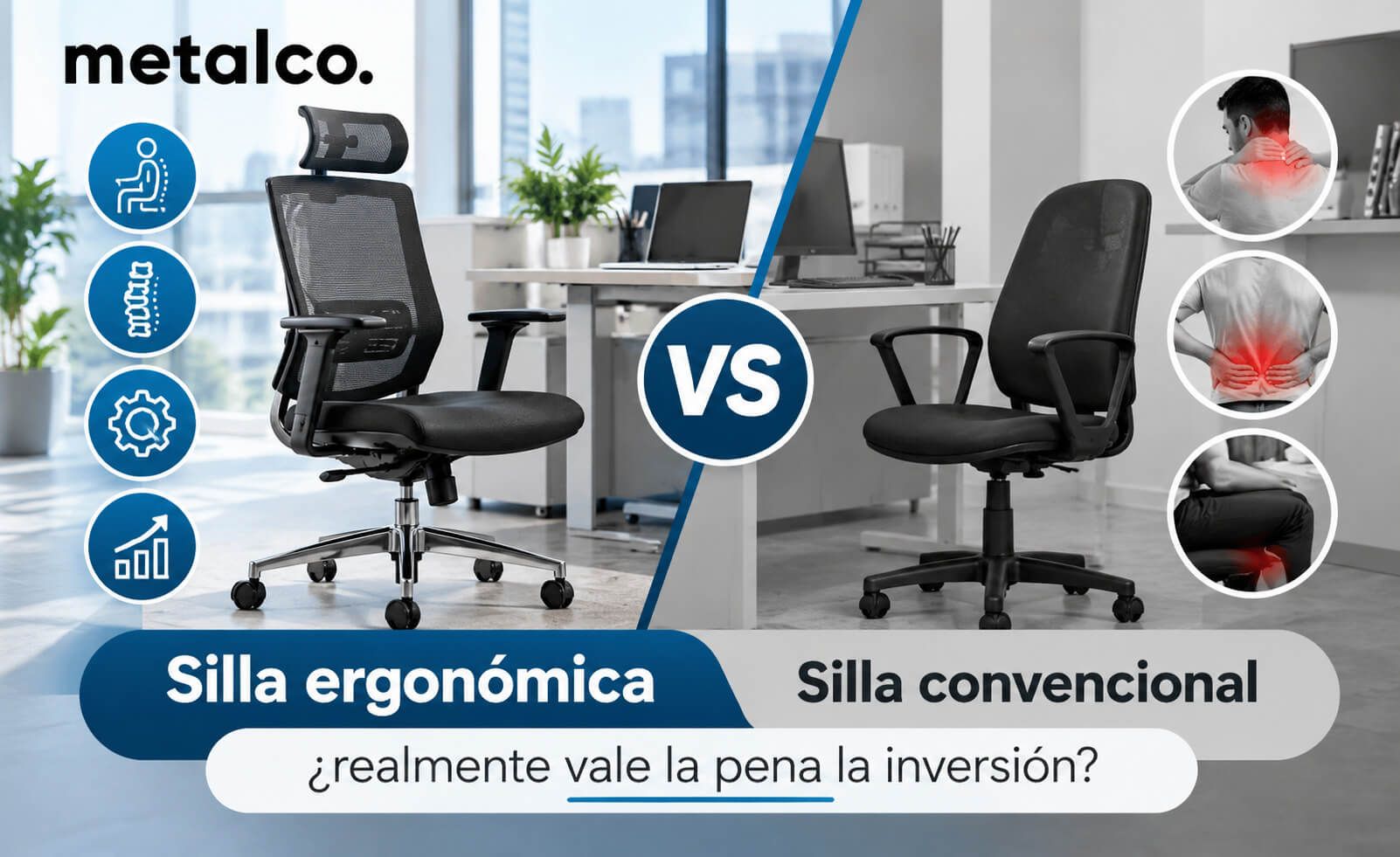silla ergonómica, silla convencional, vale la pena una silla ergonómica, costo de una silla ergonómi