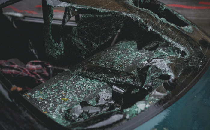 Green Car Accident