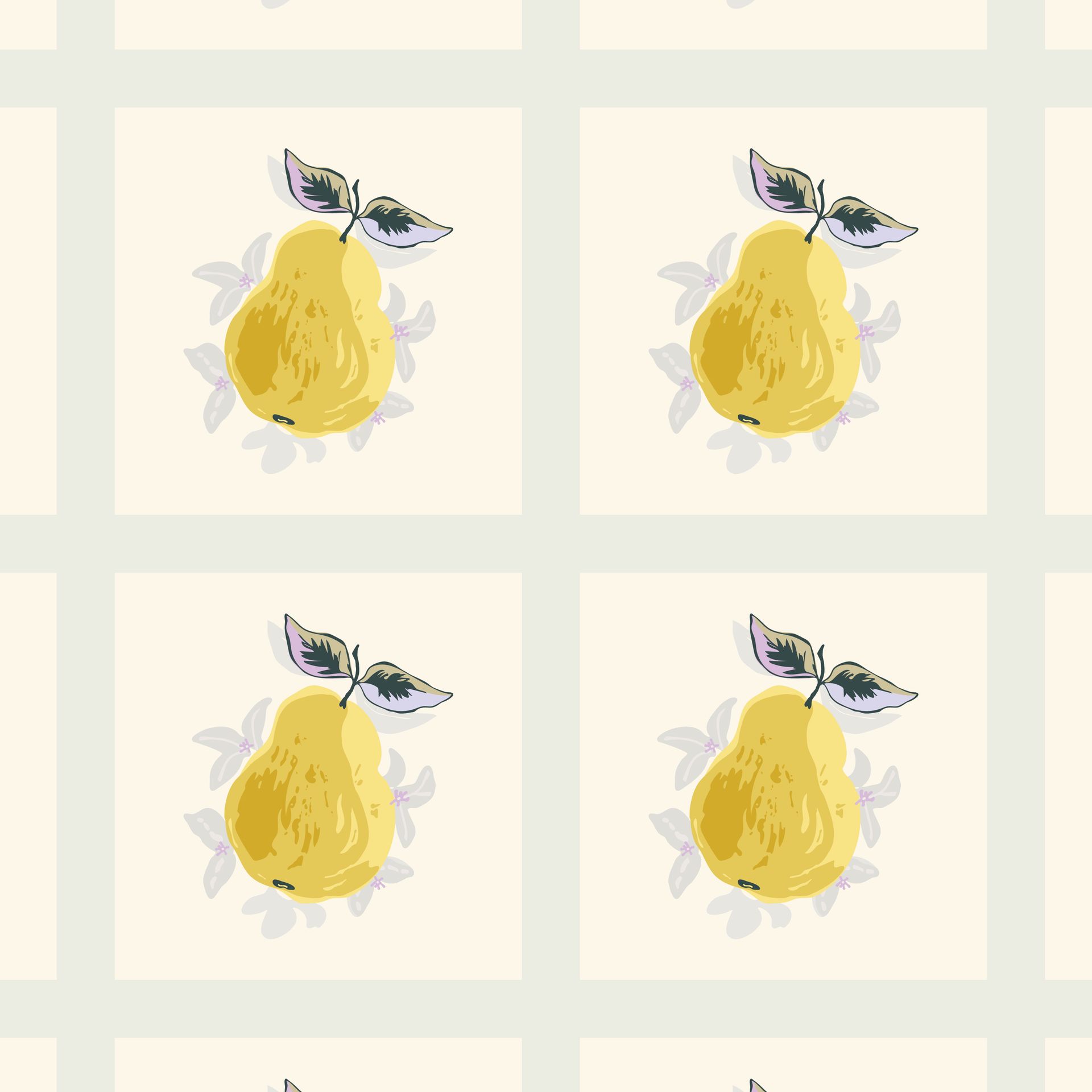 Pear Tile pattern in harvest