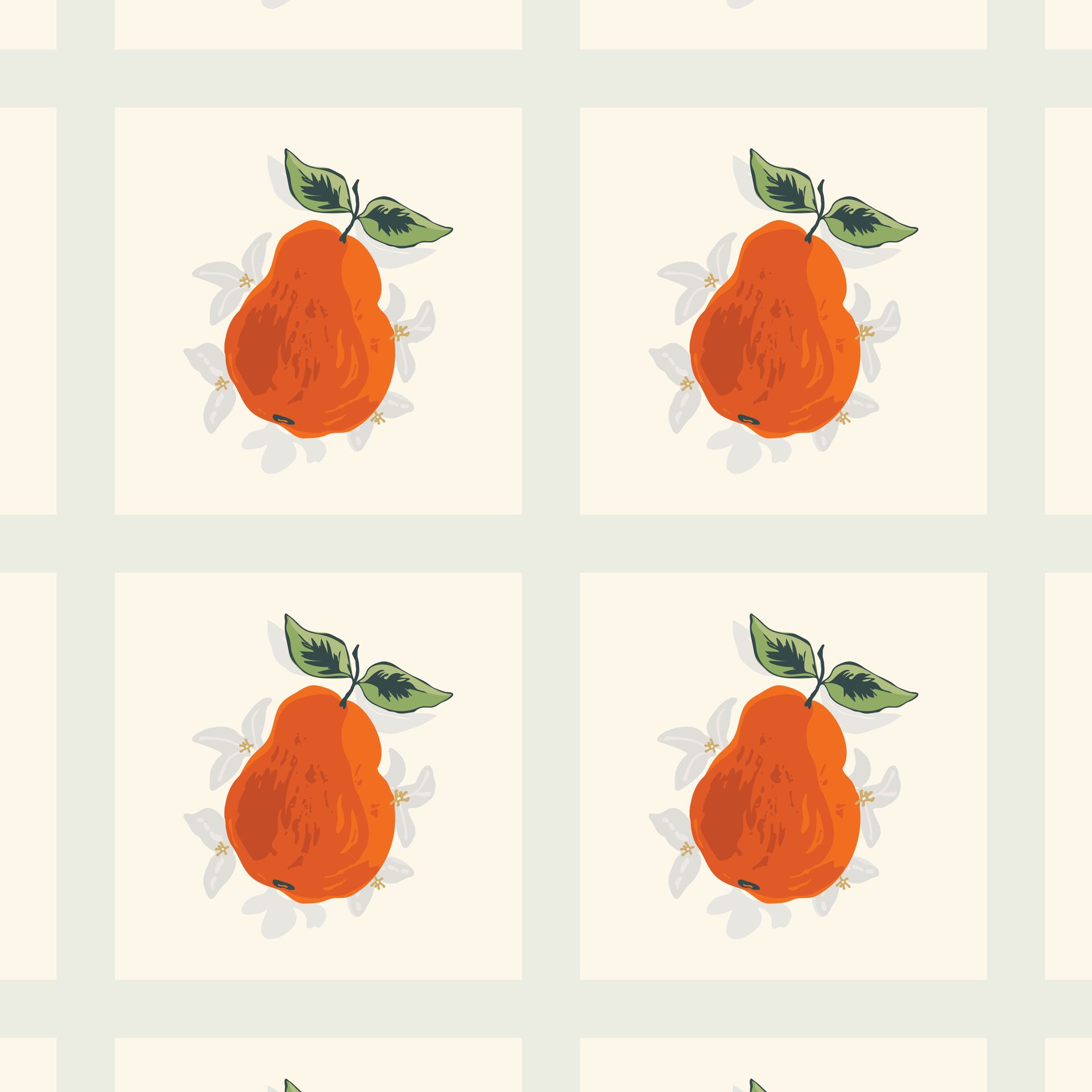 Pear Tile pattern in holiday