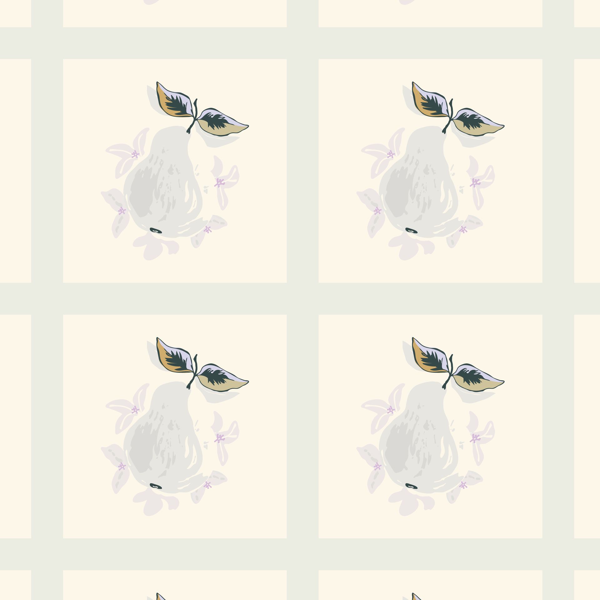 Pear Tile pattern in winter