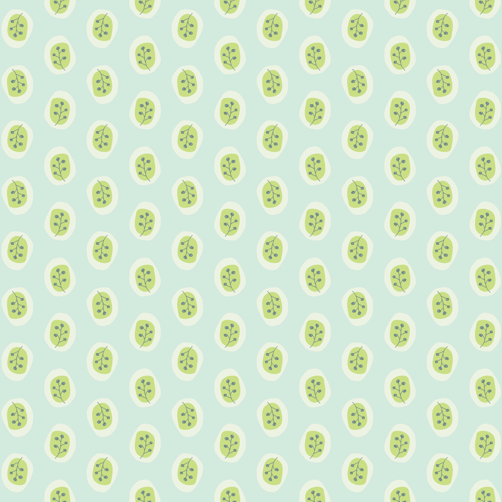 Berry Buds pattern in high noon