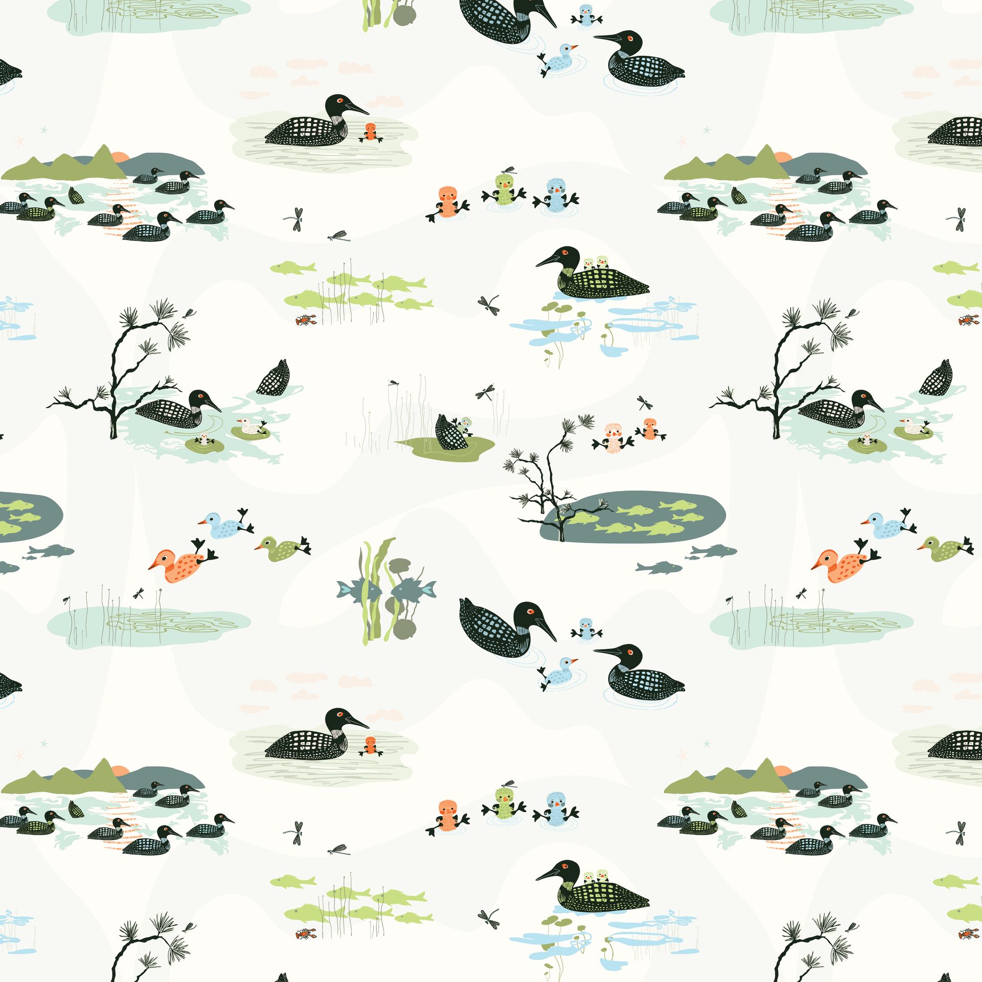 On The Lake pattern in high noon