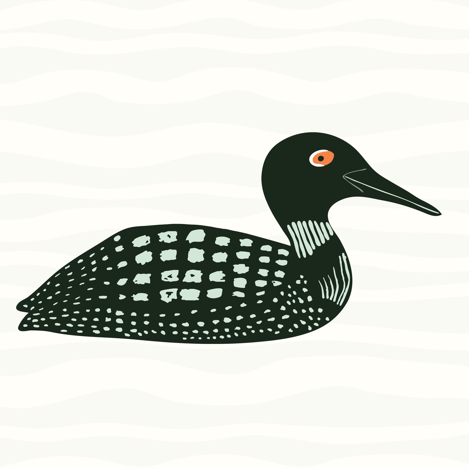 Loon pattern in high noon