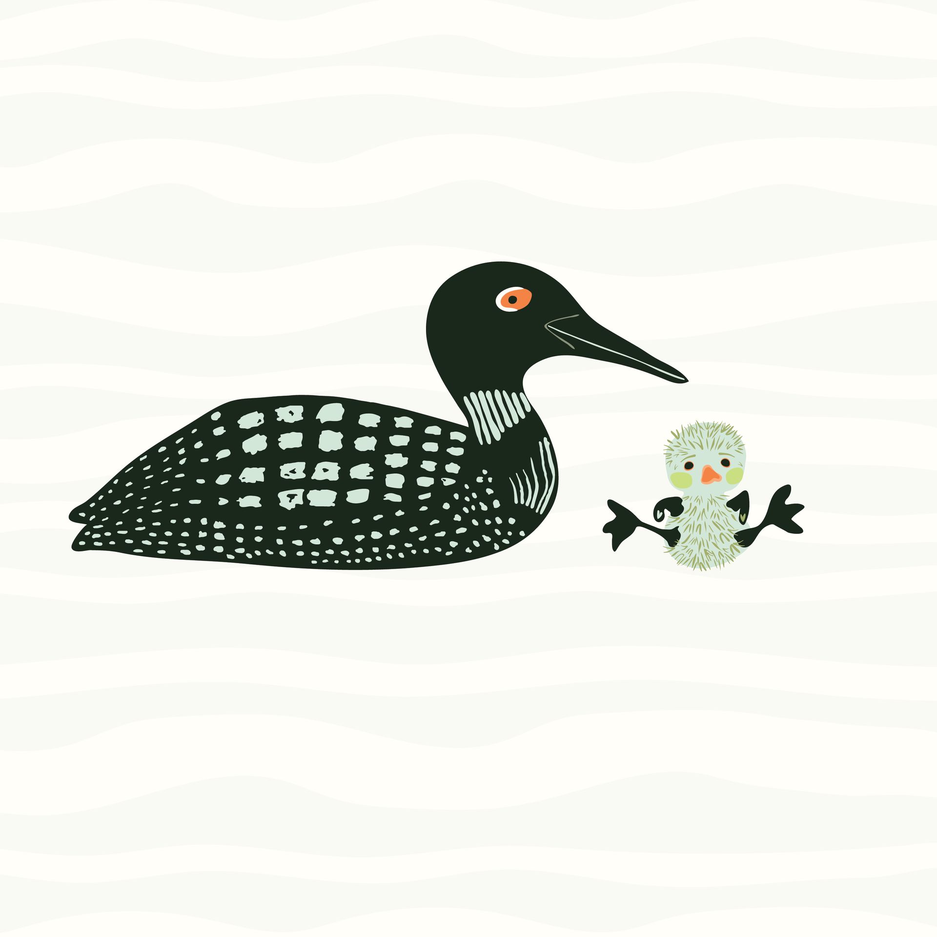 Loon + Chick pattern in high noon