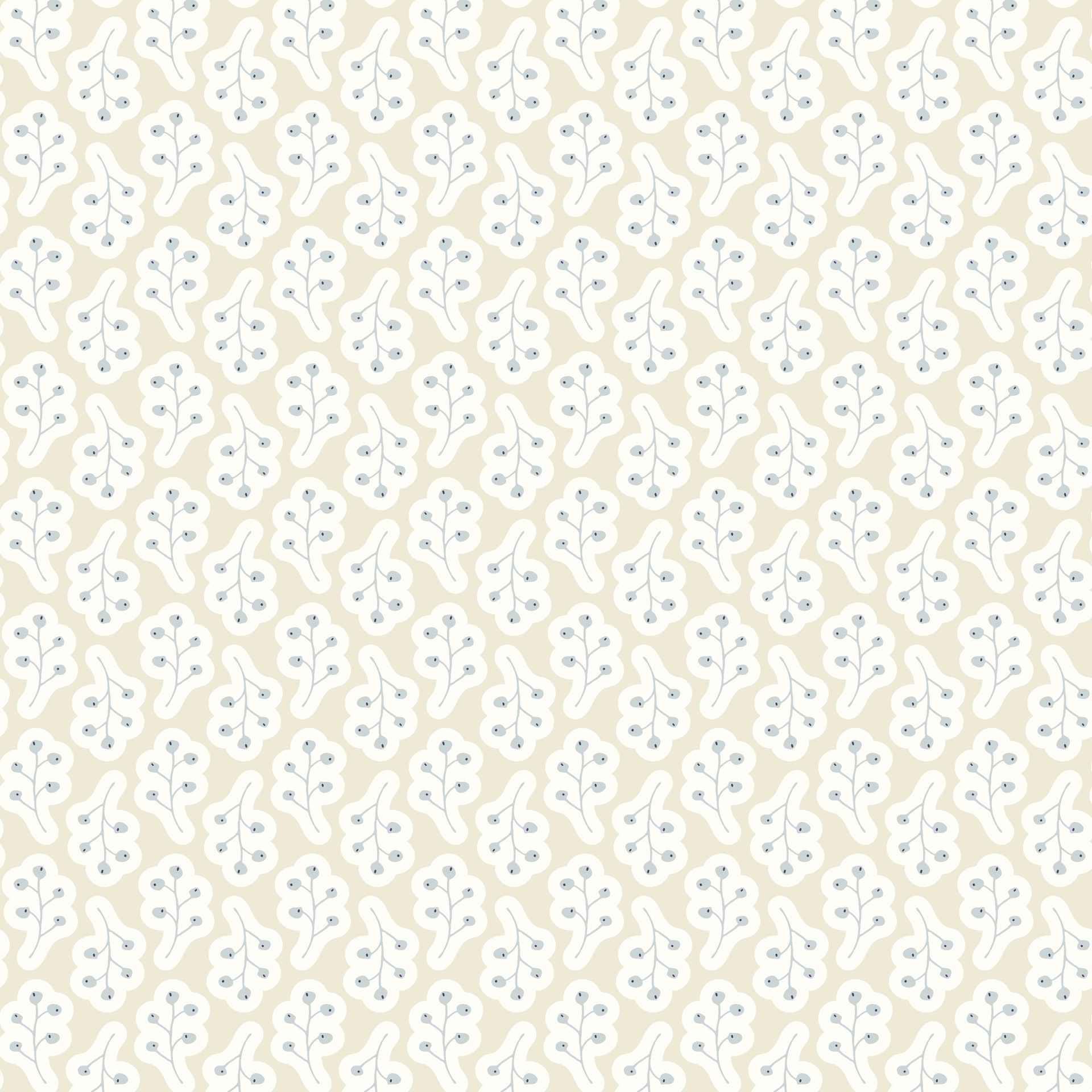 Shore Berries pattern in moonlight