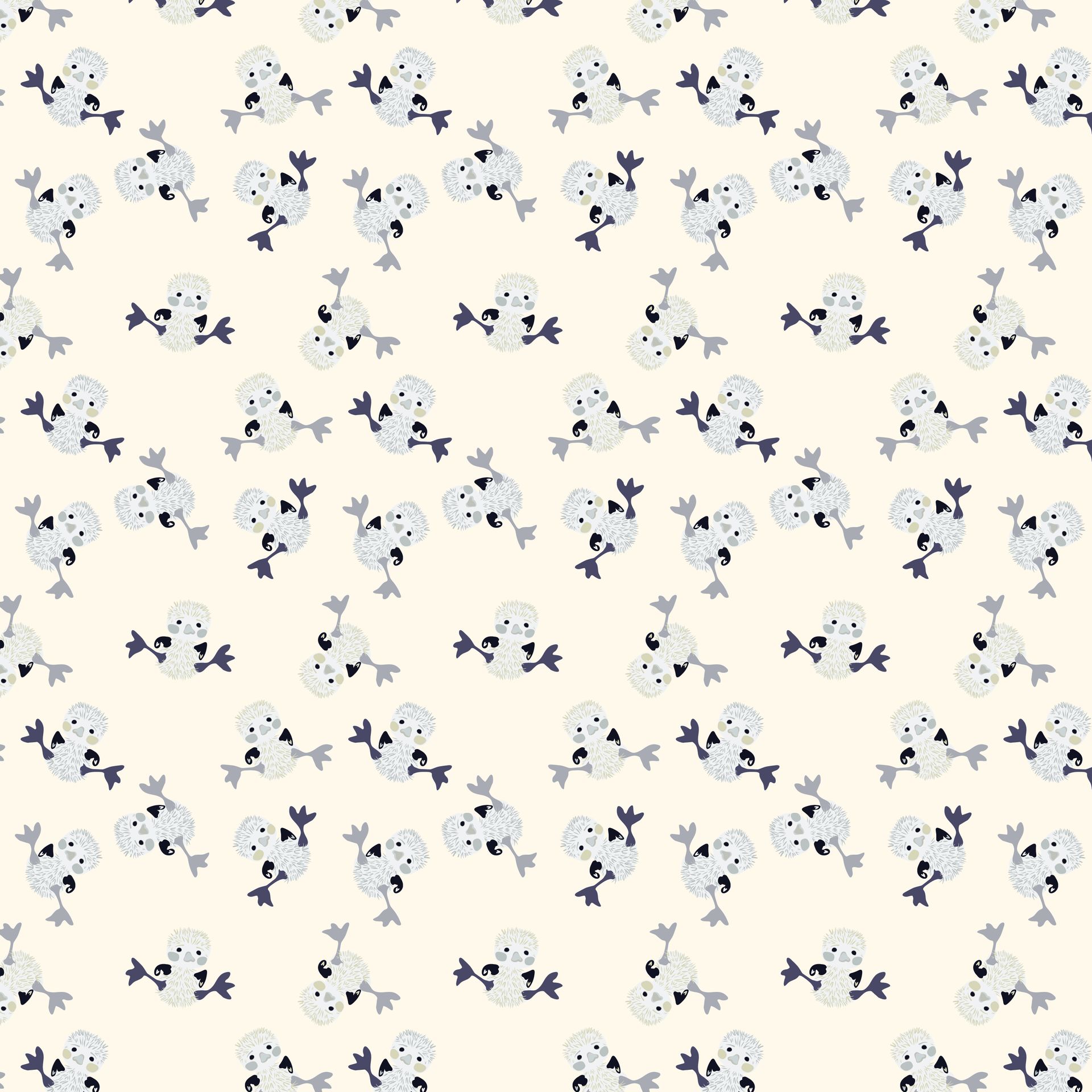 Chicky Babies pattern in moonlight