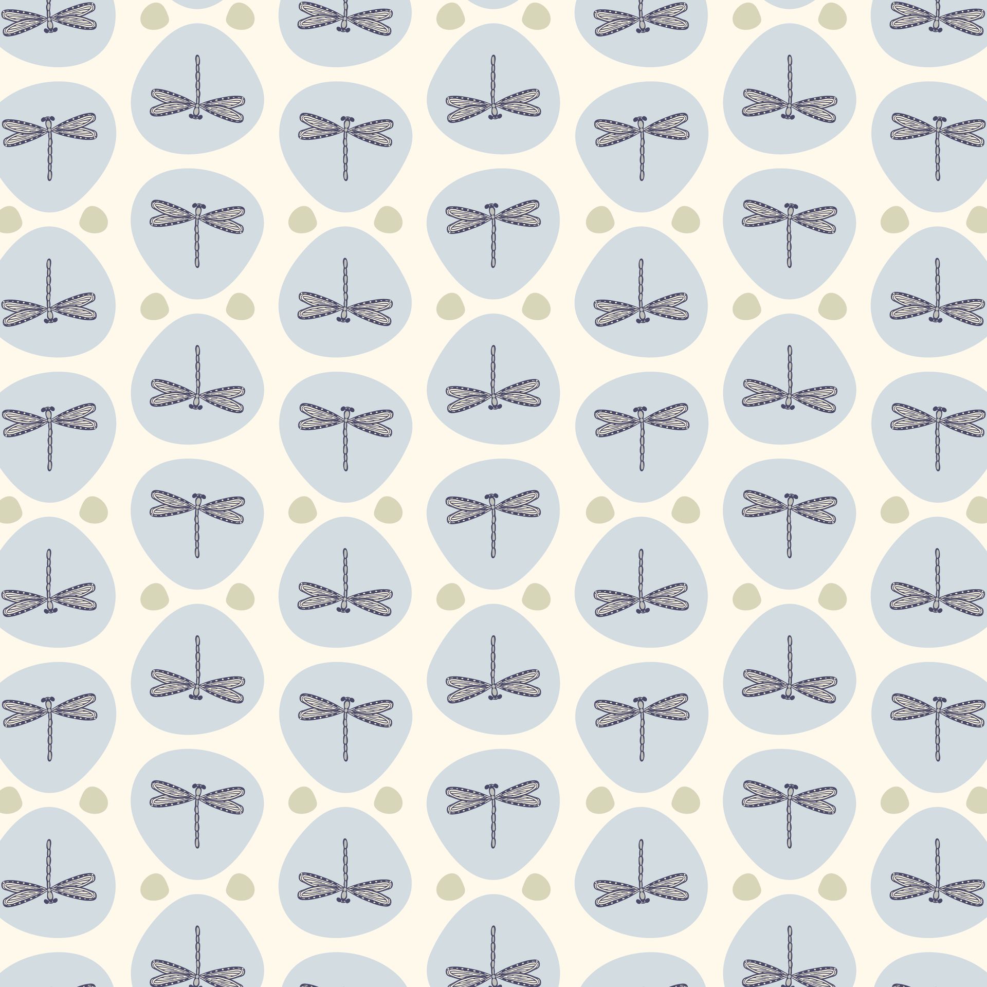 Song of the Dragonflies pattern in moonlight