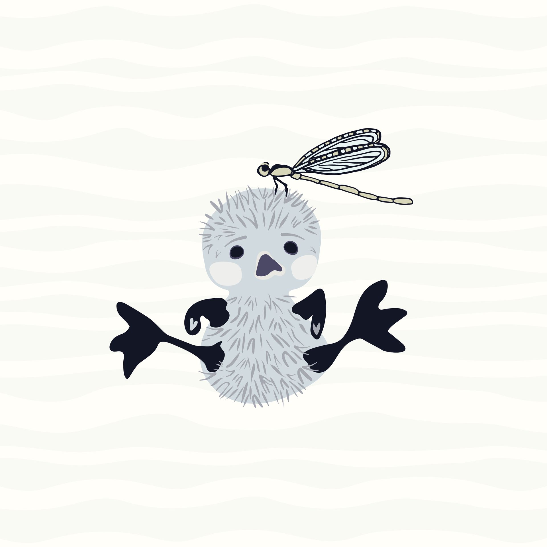 Chick pattern in moonlight