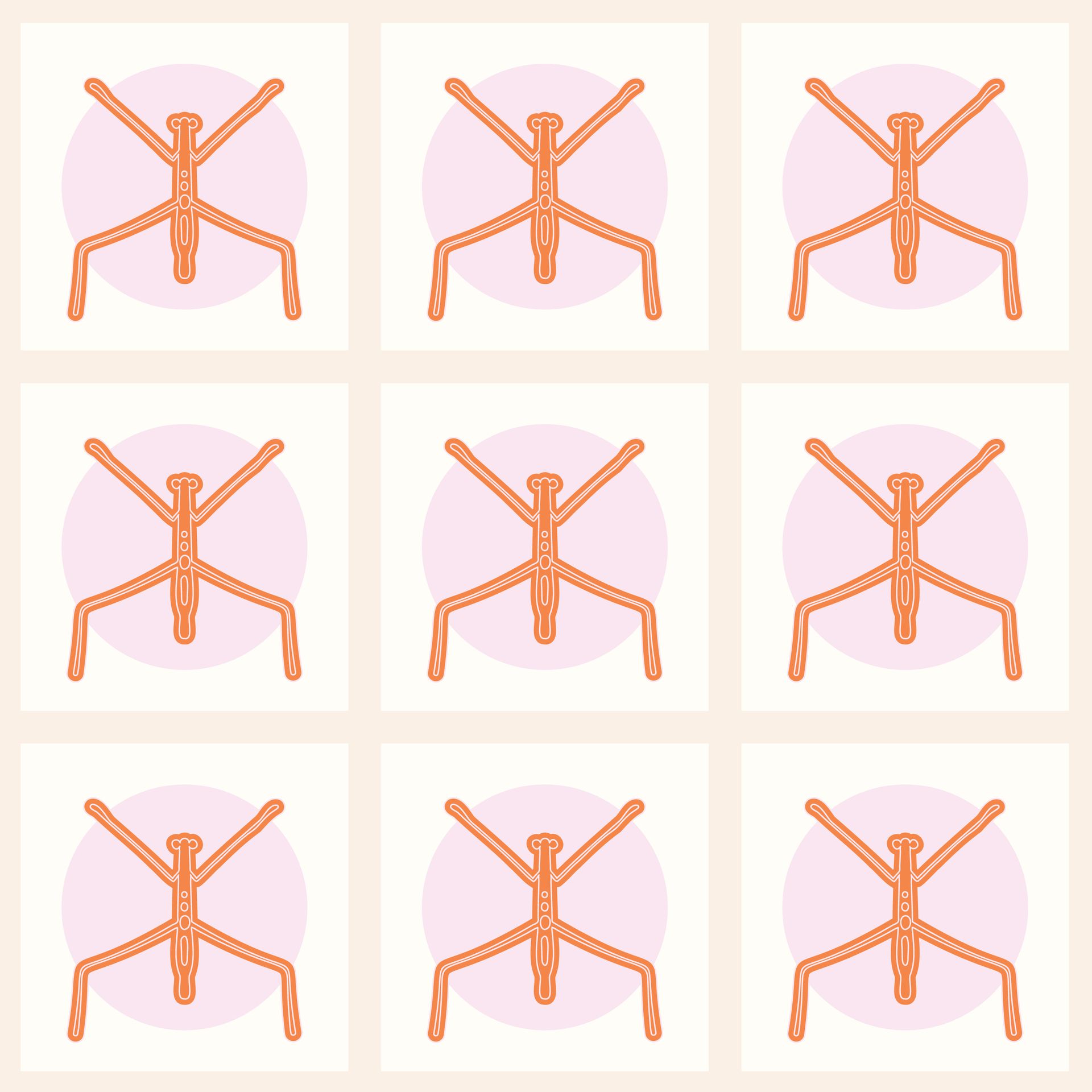 Moon Bug pattern in sunset