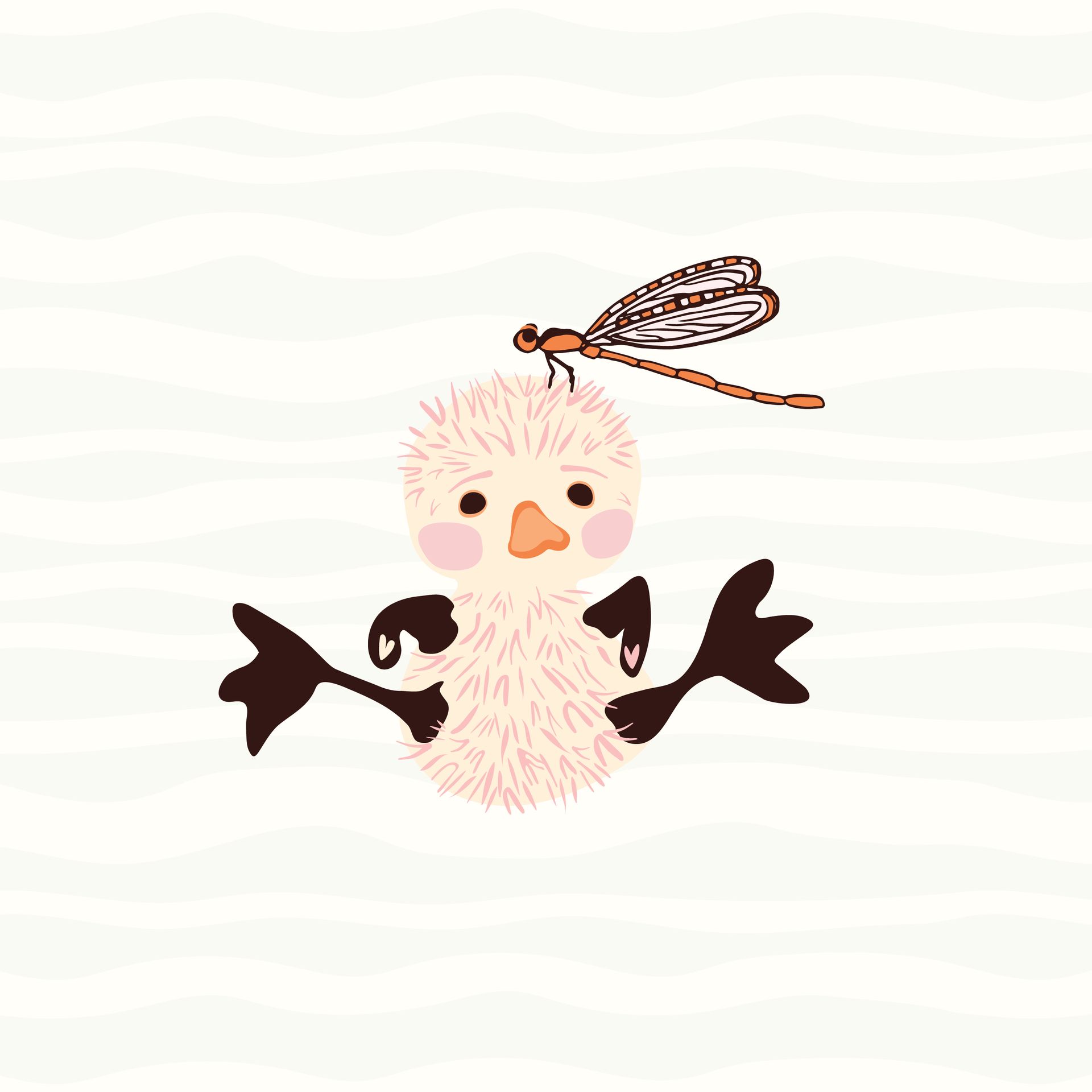 Chick pattern in sunset