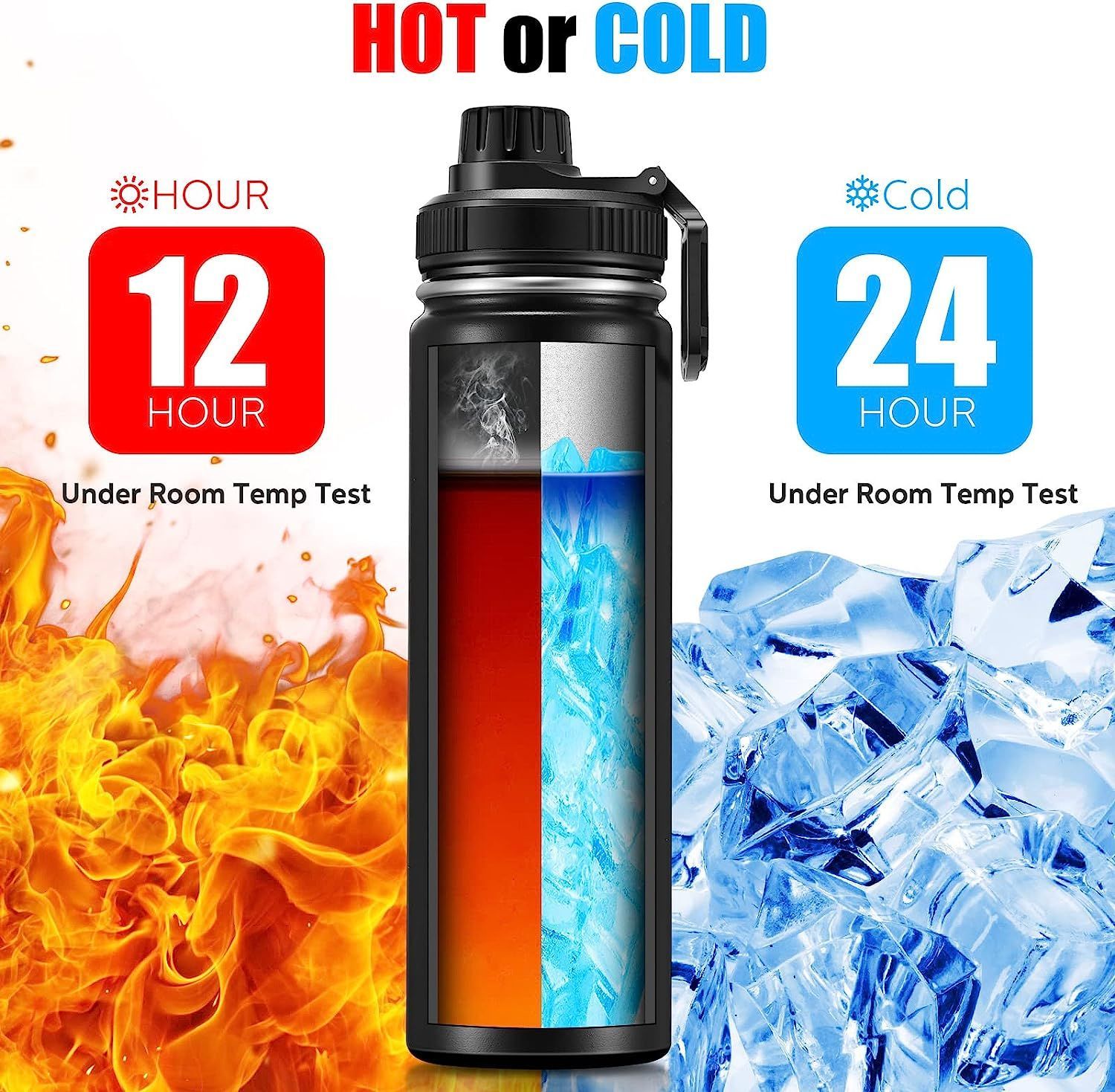 22 oz Vacuum Insulated Water Bottles (Red Variations)