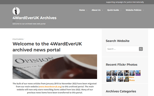 Click image to view archive site 4WardEverUK Archives homepage
