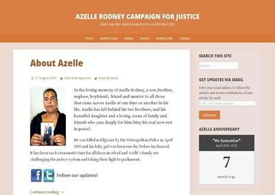Azelle Rodney Campaign website