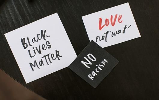 Black lives matter, racism, love not war