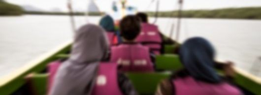 Refugees in a boat