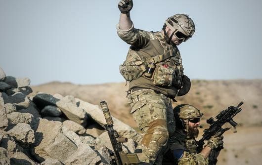 Soldiers on the battlefield