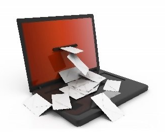 Image Credit ddpavumba at www.FreeDigitalPhotos.net PC with envelopes dropping from screen