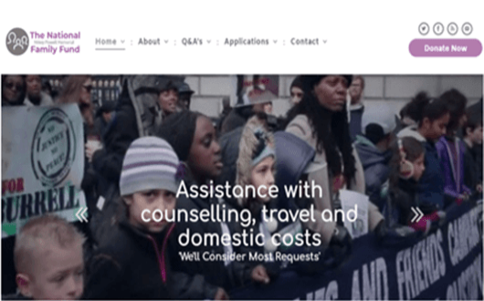 National Memorial Family Fund website