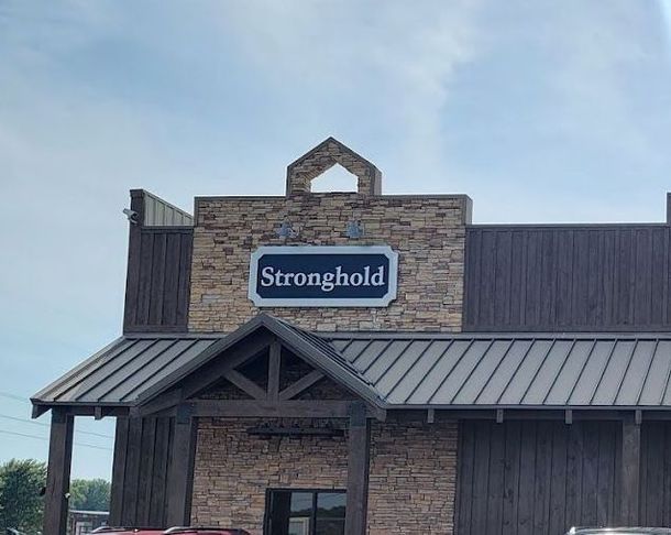 Outside sign on Stronghold on their business location in Springfield MO