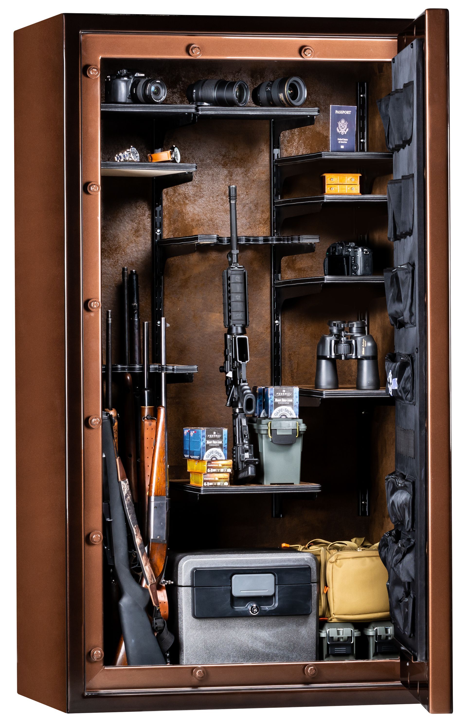 inside bronze rhino gun safe in springfield mo