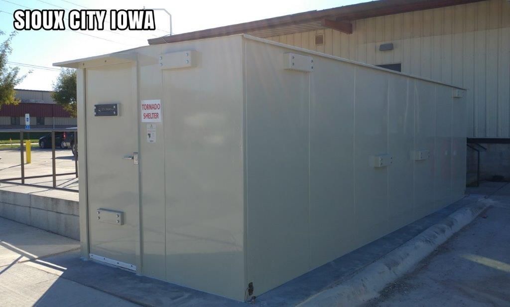 outdoor above ground commercial storm shelter in sioux city 