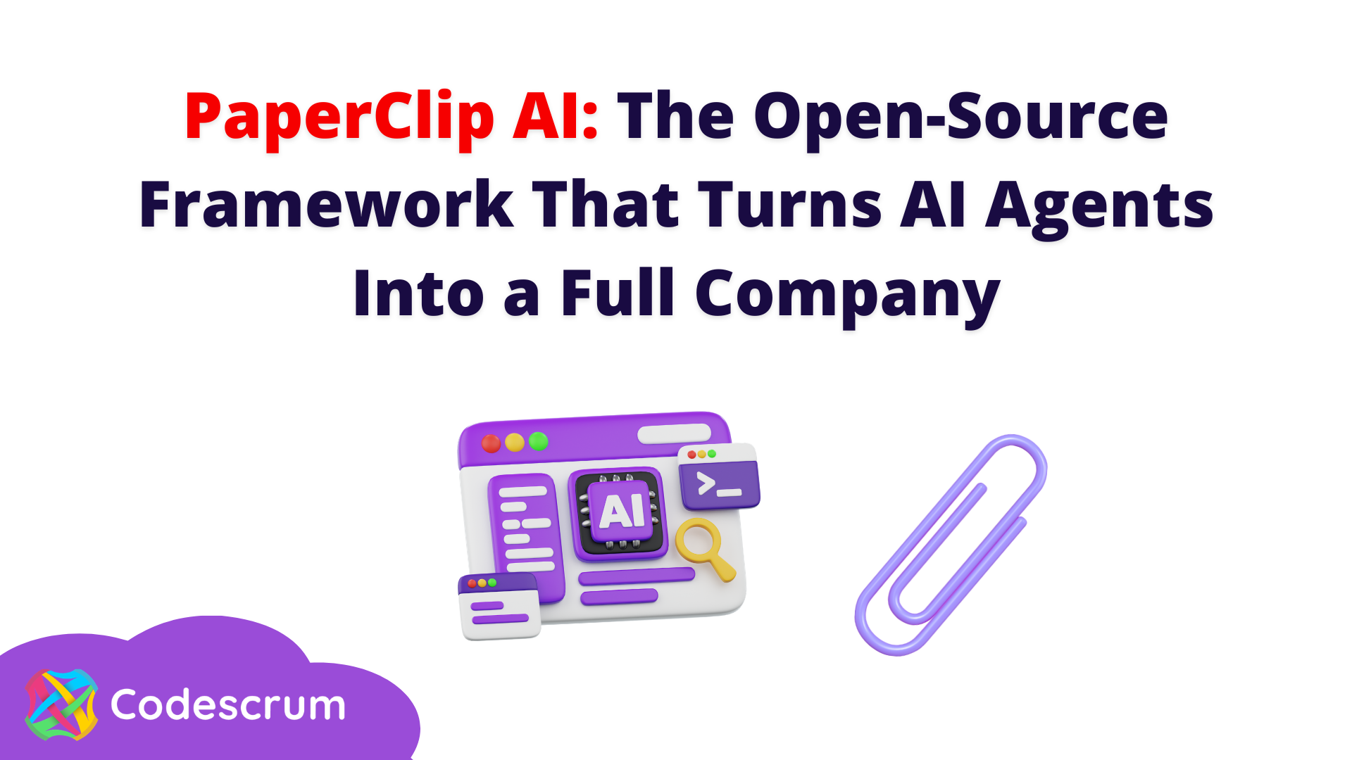 PaperClip AI dashboard showing multi-agent company structure with CEO, researcher and engineer agent