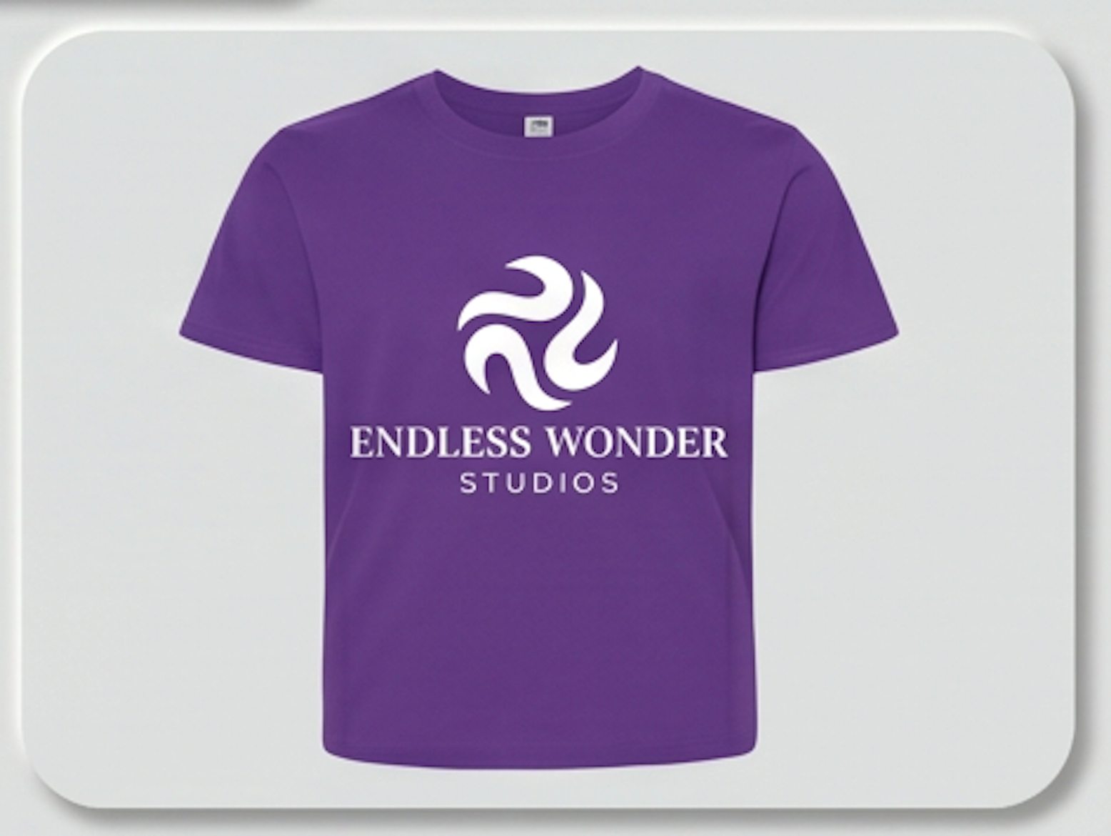 Endless Wonder Studios logo purple t-shirt — EWS official merchandise