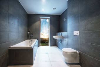 Bathroom With Black Wall - Cambridge Maryland - Austin’s Dream Bathroom With Black Wall - Cambridge Maryland - Austin’s Dream