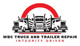 A logo for WBC Truck and Trailer Repair integrity driven