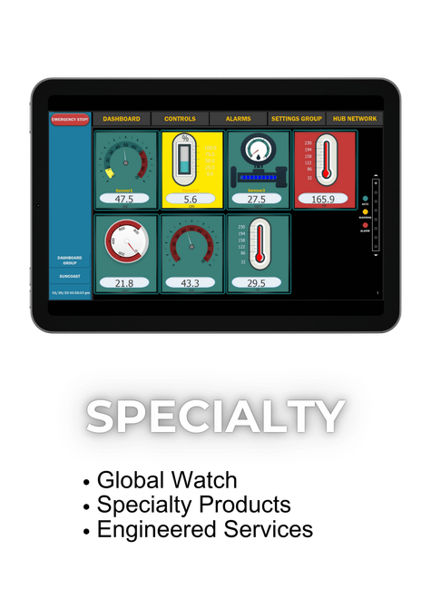 A tablet with a bunch of buttons on it.