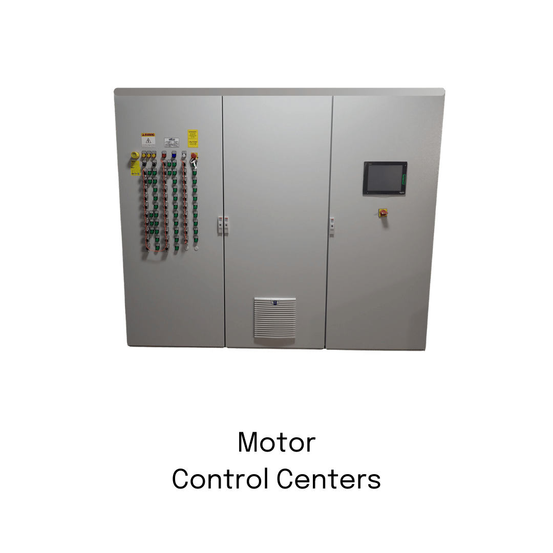A picture of a motor control center on a white background.