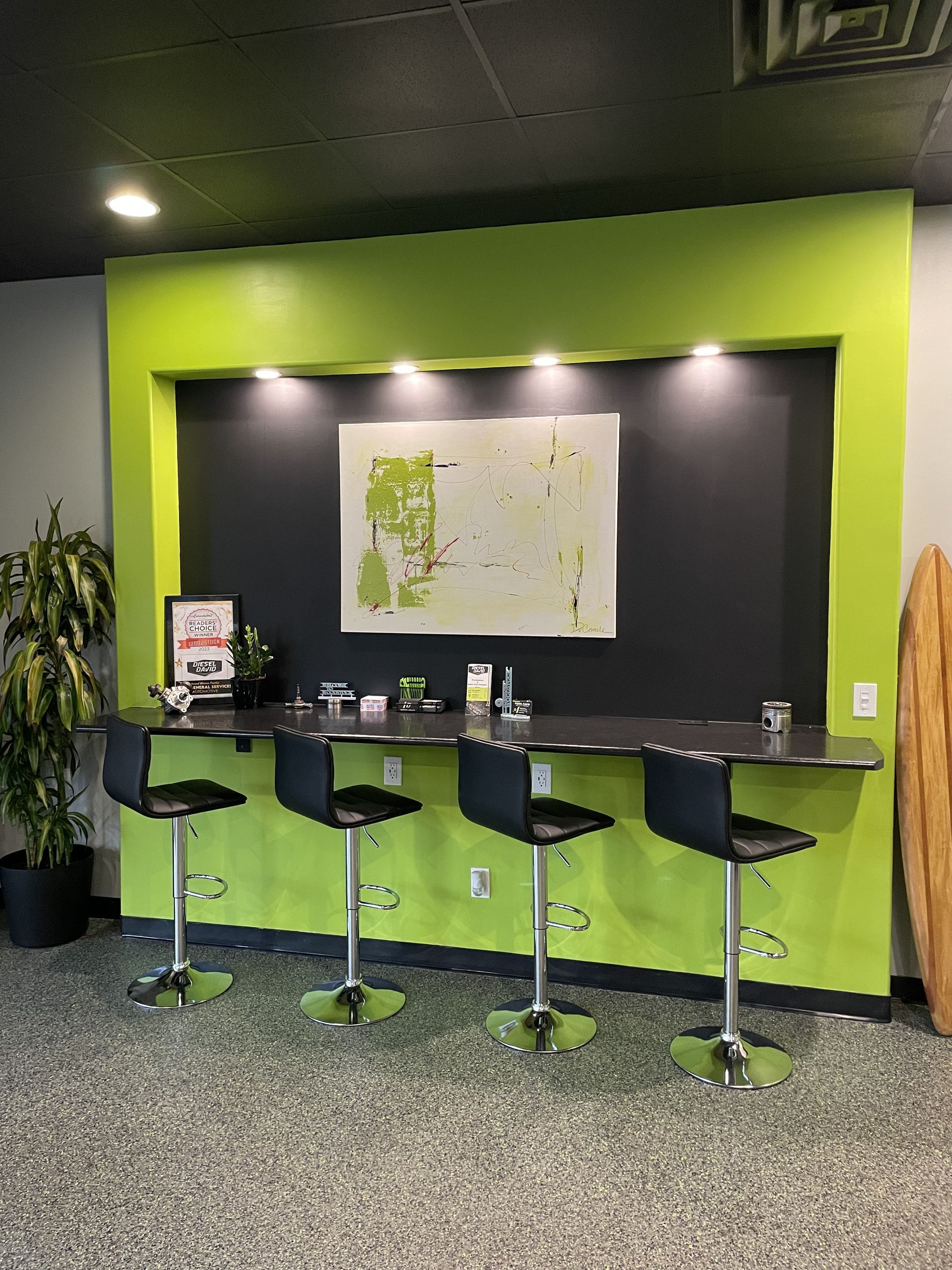 waiting room at your local Diesel repair shop