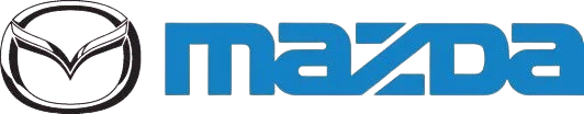The Mazda logo, featuring the silver metallic stylized "M" emblem next to the word "mazda" in blue, lowercase lettering.