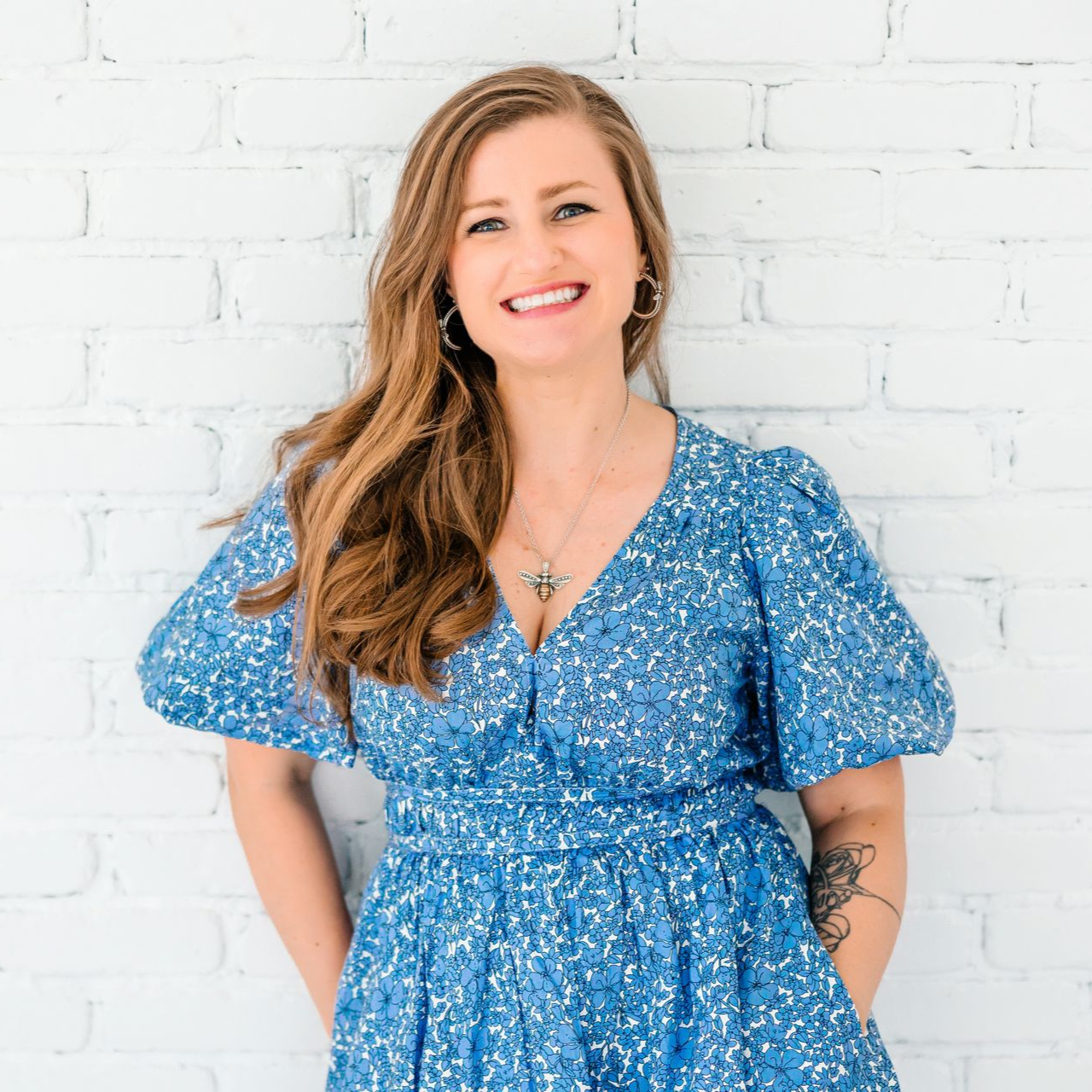 Founder and lead designer Emily Mussett of Emerald Bee Interiors, Dallas-area interior design studio.