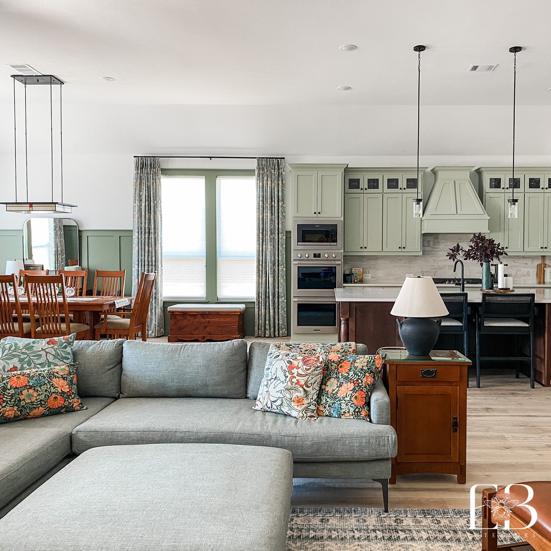 Modern take on English Arts and Crafts style balancing architectural precision and inviting warmth.