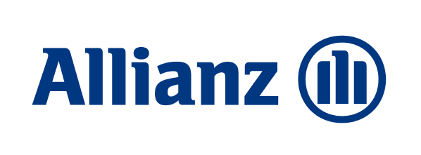 Logotipo de Allianz en azul, con un gráfico de barras estilizado dentro de un círculo
