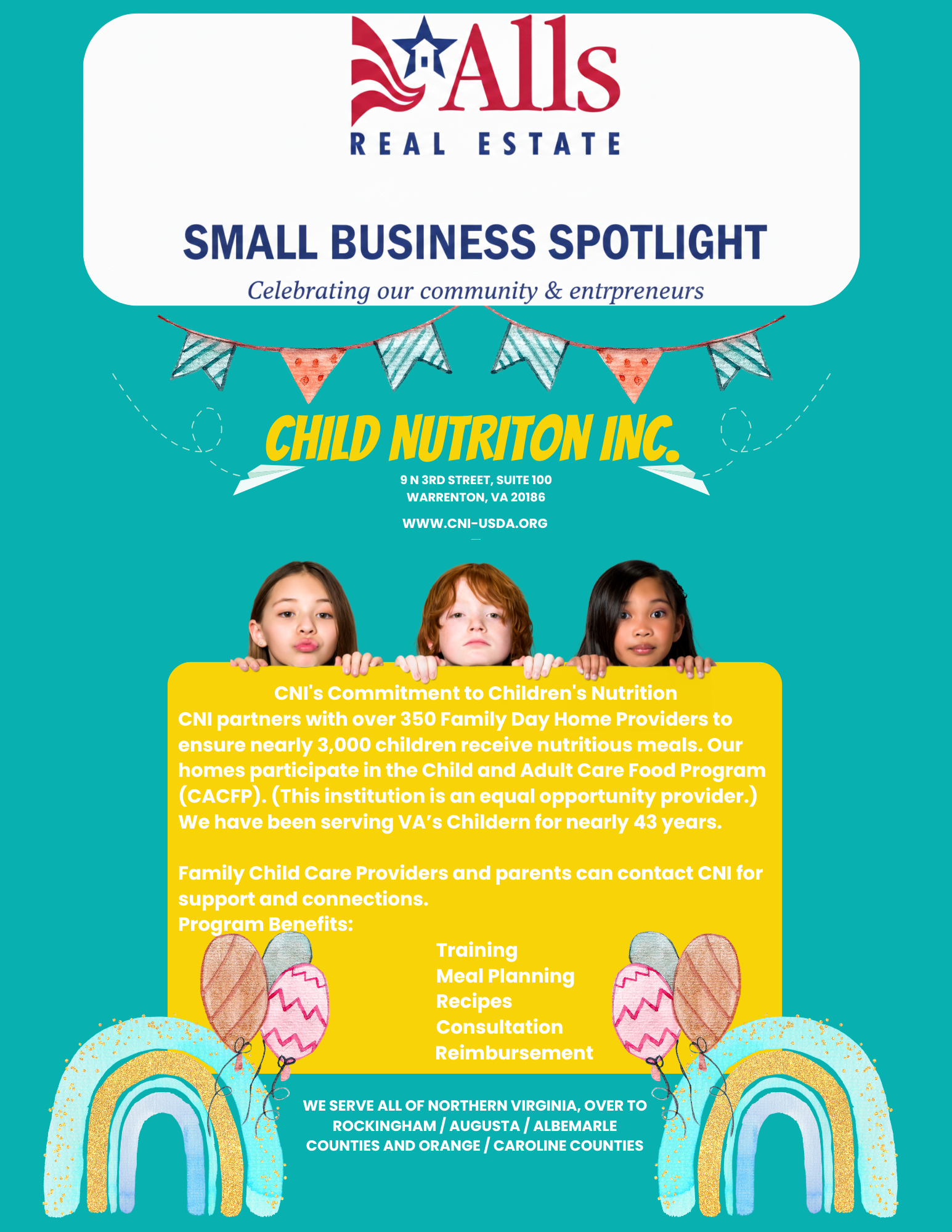 Small Business Spotlight, Child Nutrition INC