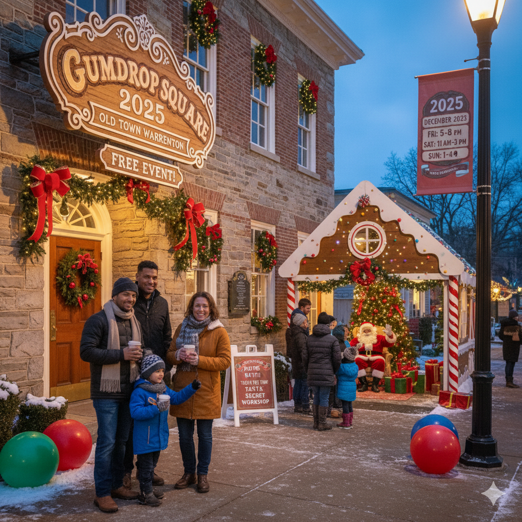 Gumdrop Square is back in Warrenton this year. Bring your family and see Santa. Remember it's the most wonderful time of the Year! Cheers to the Holidays, Alls Real Estate