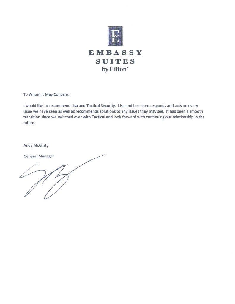 Andy McGinty Testimonial – Baton Rouge, LA – Tactical Impact Security, LLC