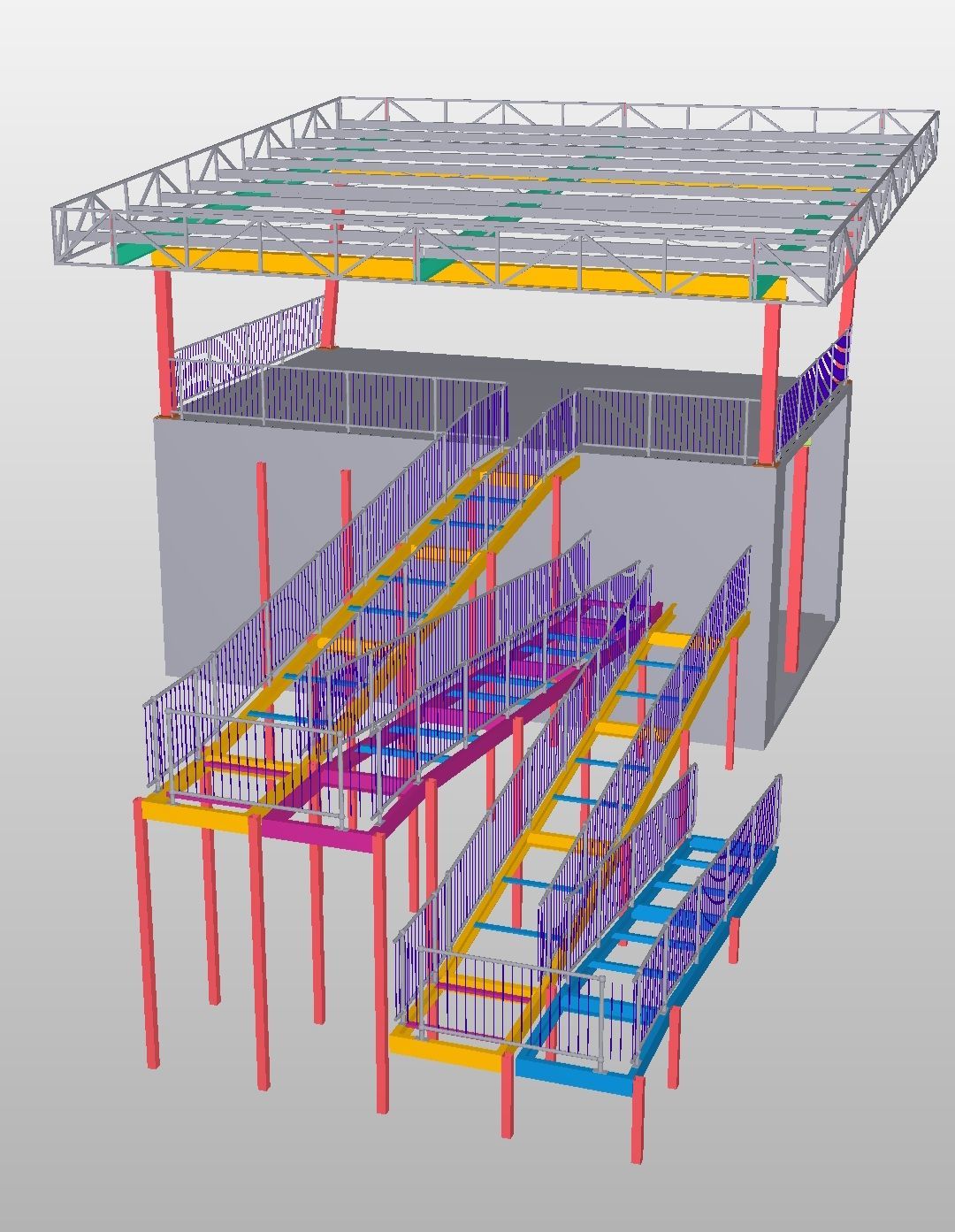 A digital drawing of a large shed with a path way zig zagging up to it — Darren Gray Cad Services In Upper Corindi, NSW